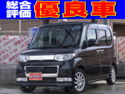 TANTO　タントカスタムRS　ピラーレススライドドアで乗り降り楽々♪ターボとmomo製ステアリングでスポーティなタントカスタムです☆