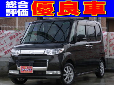 TANTO　タントカスタム　Ⅹリミテッド　【★総合評価優良車★】　当店人気のパワースライドドア付きのタントカスタム♪左側センターピラーレスと後席フルフラットで広い空間を惜しみなく使用できます☆《１年間走行距離無制限保証》