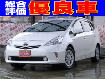 PRIUS　α　プリウスアルファ　G　～７人乗りtype～　３列シートのα入荷!!　純正HDDナビでフルセグTV視聴可!!　バックカメラ!!　LEDヘッドライト!!　ハイブリッド×大空間でファミリー様にもオススメです☆　《１年間走行距離無制限保証》