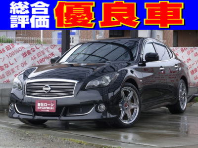 FUGA　フーガ　370GT　☆高級スポーティセダン☆　2代目フーガ!!　内装も高級感抜群!!　WORK20インチAW＆エアロで外装もカッコイイです!!　先進装備も多数あります(^_-)-☆　《1年保証付》