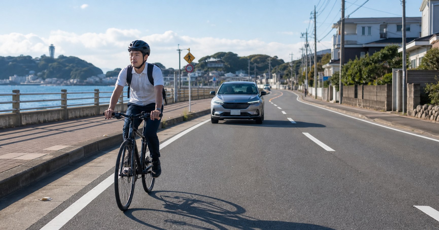 2026年の自転車ルールに配慮して走る車