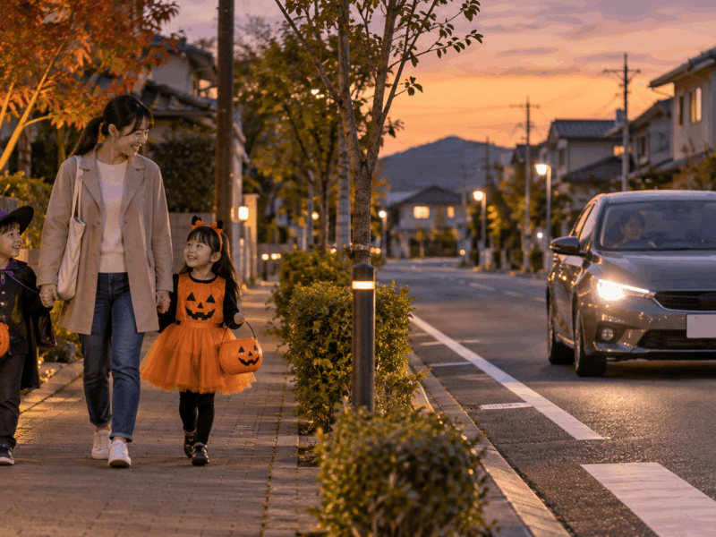 ハロウィンの夜は歩行者に注意！住宅街で守りたい安全運転