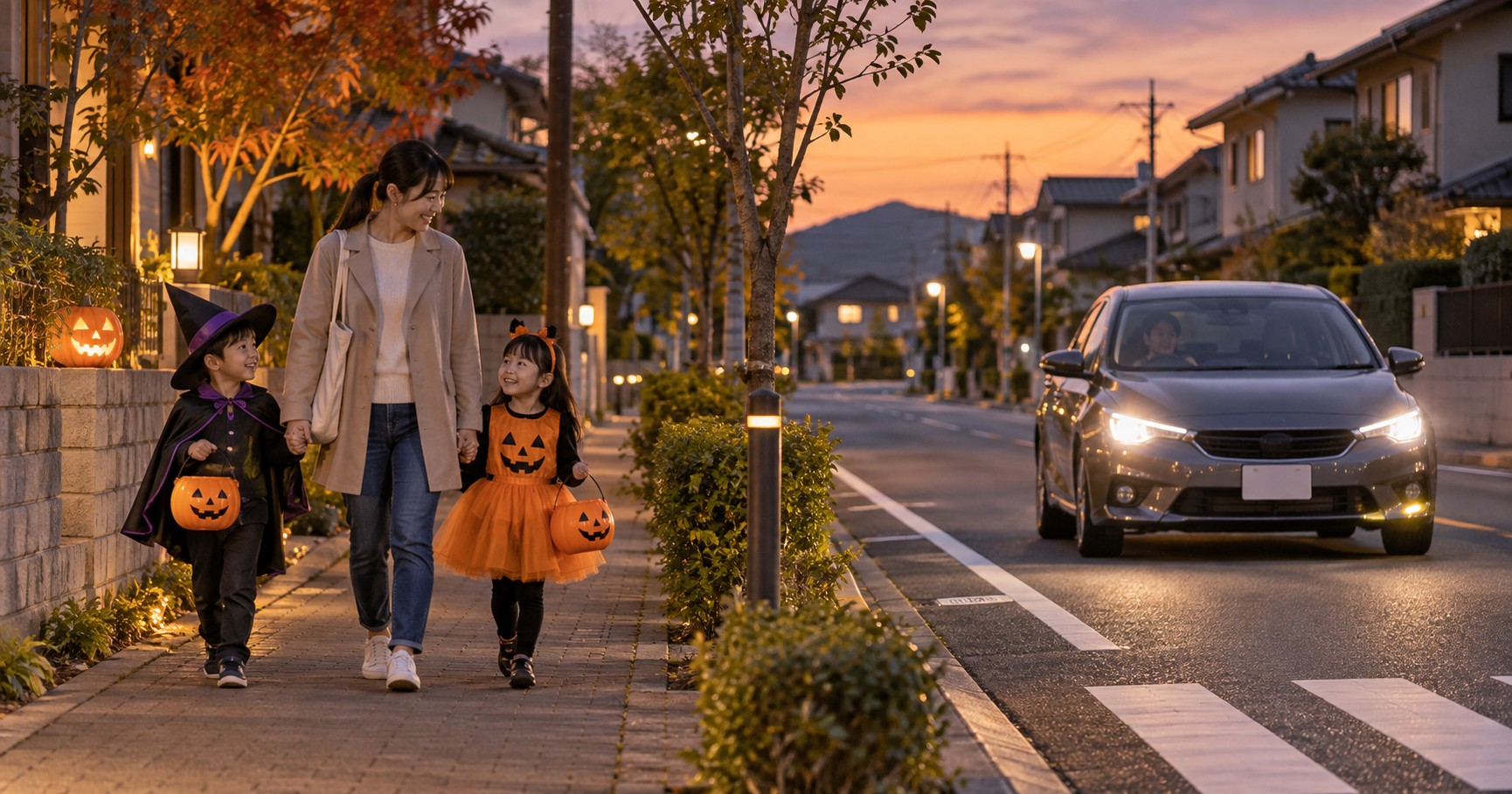 ハロウィンの夜は歩行者に注意！住宅街で守りたい安全運転